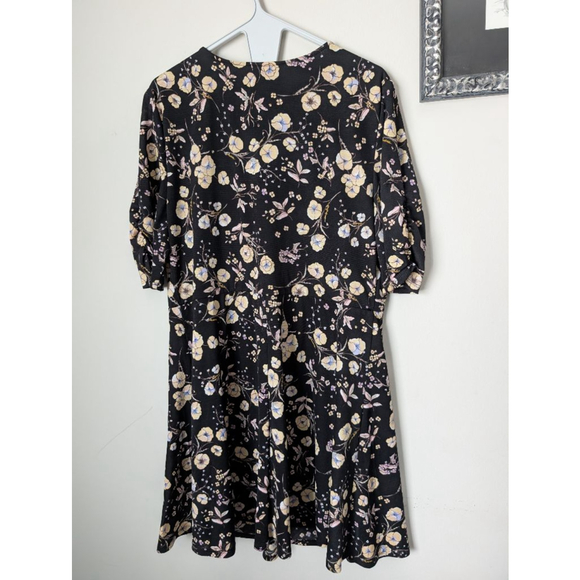 LC Lauren Conrad Black Floral Mini Dress XL, Women's - Picture 8 of 11